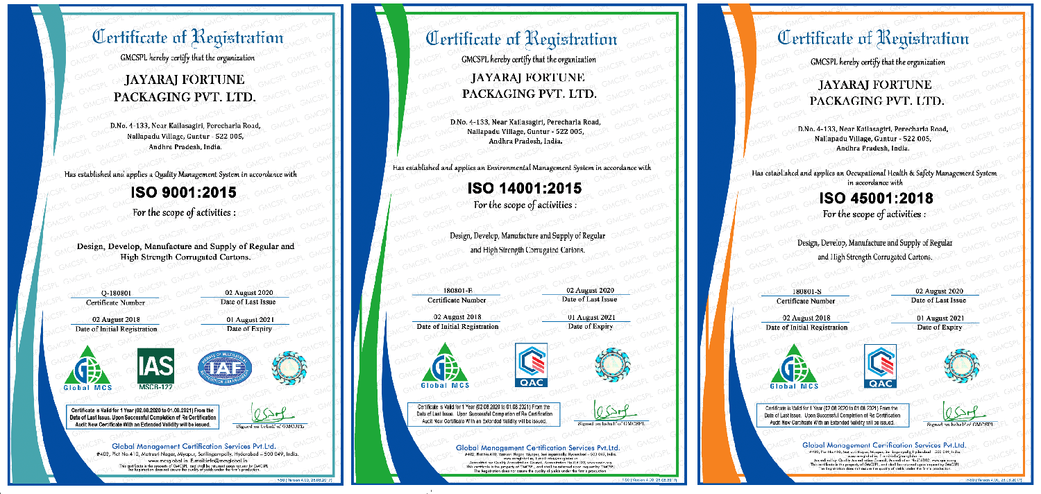 ISO Certificates